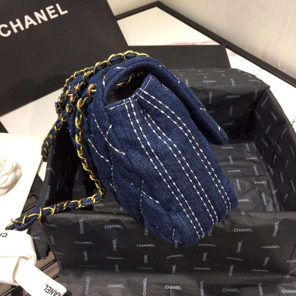 chanel-denim-quilted-flap-bag-copy Shoulder