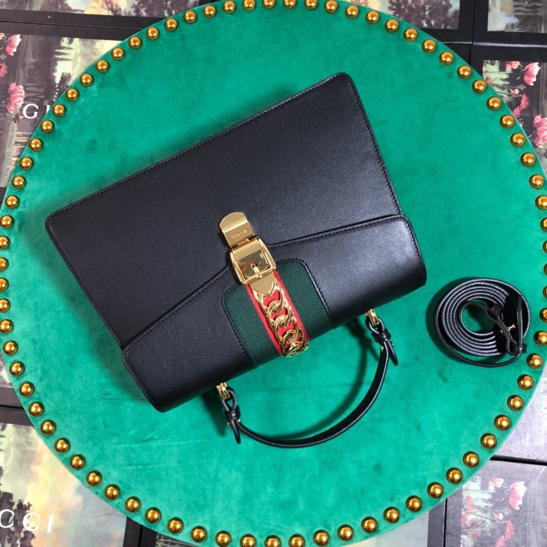 gucci-gg-sylvie-leather-medium-top-handle-bag-1 Handle