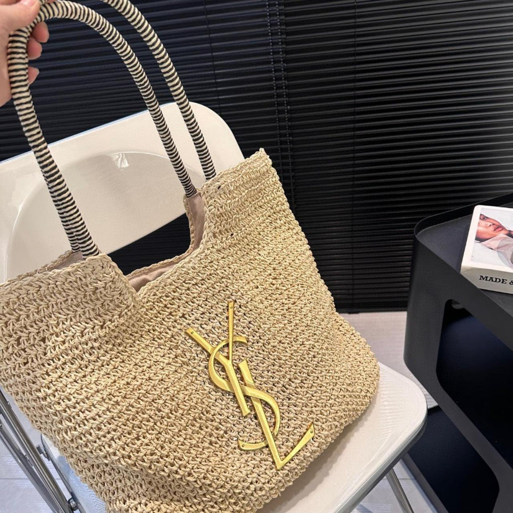 saint-laurent-ysl-raffia-bag Tote