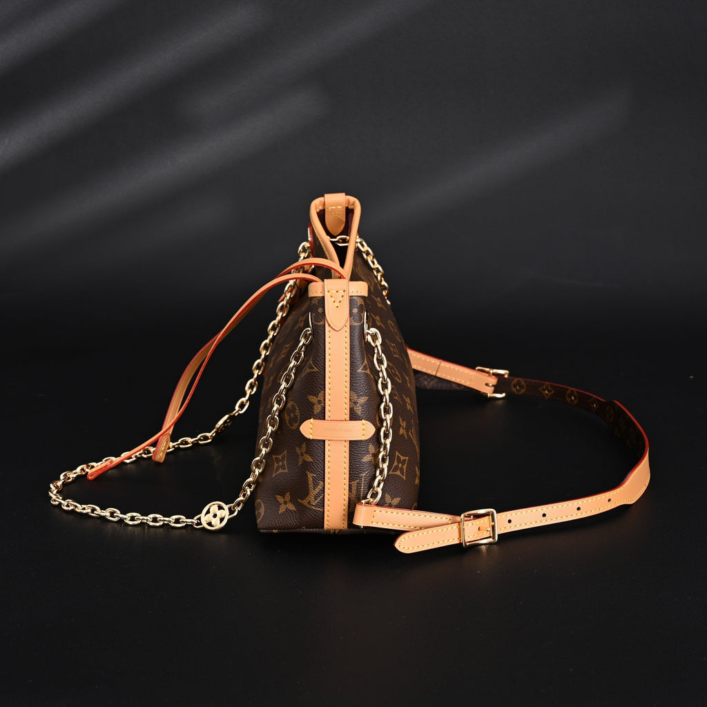 louis-vuitton-carryall-bb-monogram-canvas-shoulder-bag-classic-brown-m13014 Shoulder