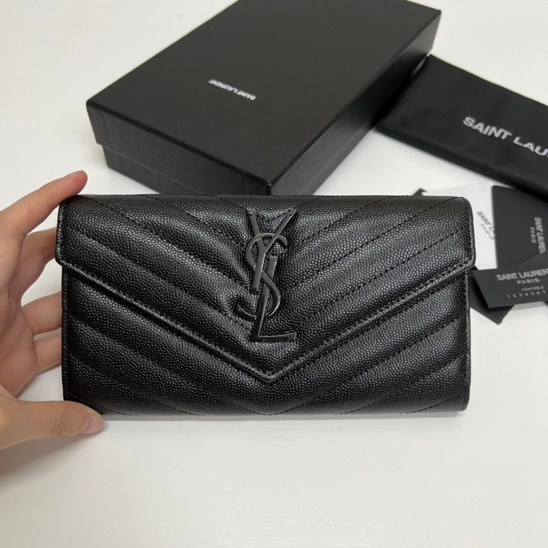 ysl-long-wallet-black-leather-black-tone-10767-19cm ohter