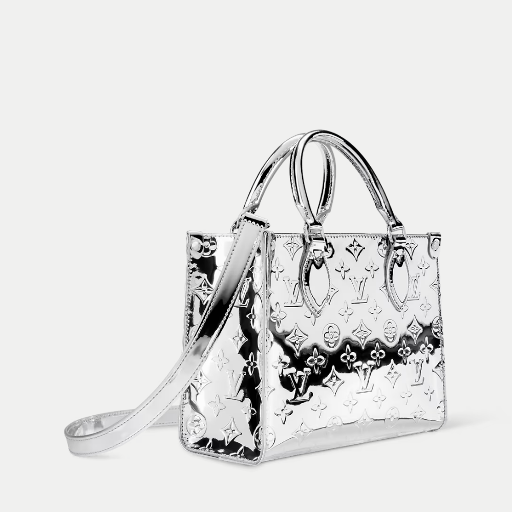 lv-onthego-pm-silver Tote
