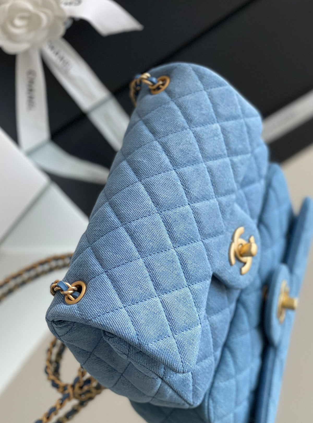 chanel-denim-flap-bag-20x13x7cm Crossbody