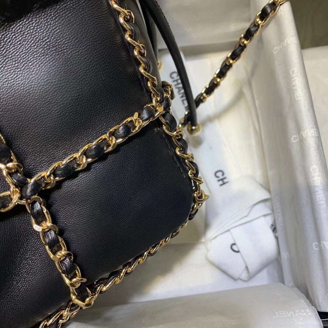 copy-chanel-bucket-chain-drawstring-bag-2021 Shoulder