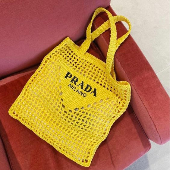 prada-womens-natural-crochet-tote-bag-yellow Tote