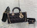 dior-lady-d-joy-medium-patent-black-leather-bag-26x6x14cm Handle