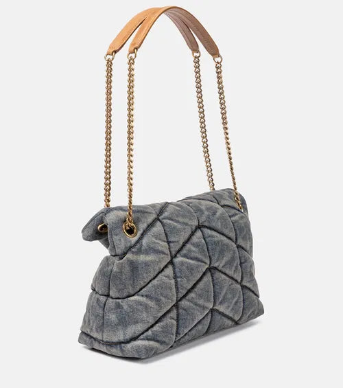 ysl-puffer-small-denim-shoulder-bag Shoulder