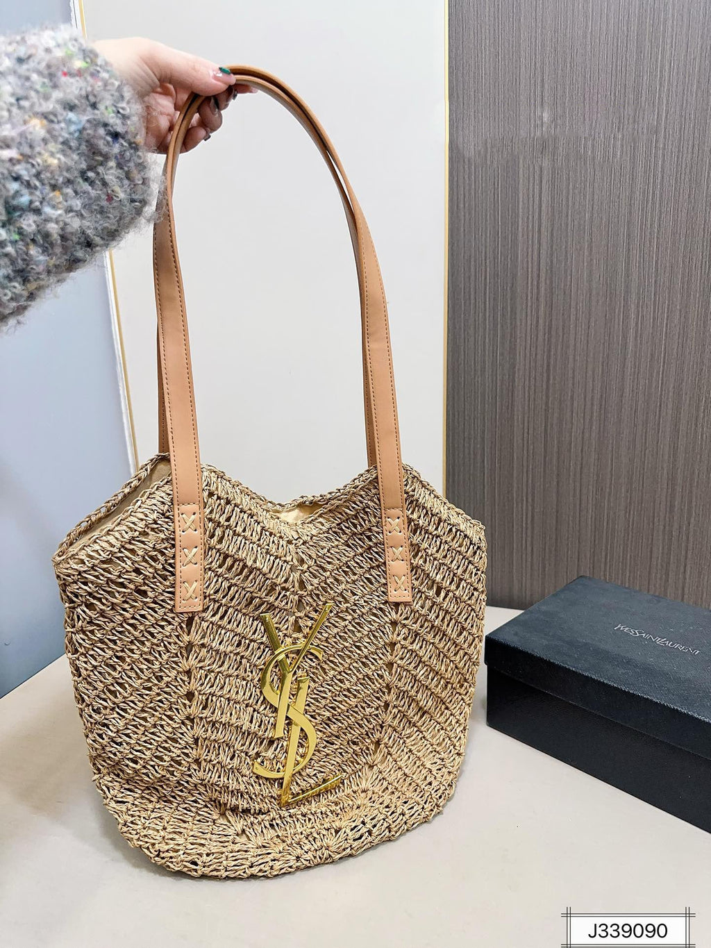 ysl-saint-laurent-vacation-casual-raffia-woven-tote-bag-35x32cm Tote