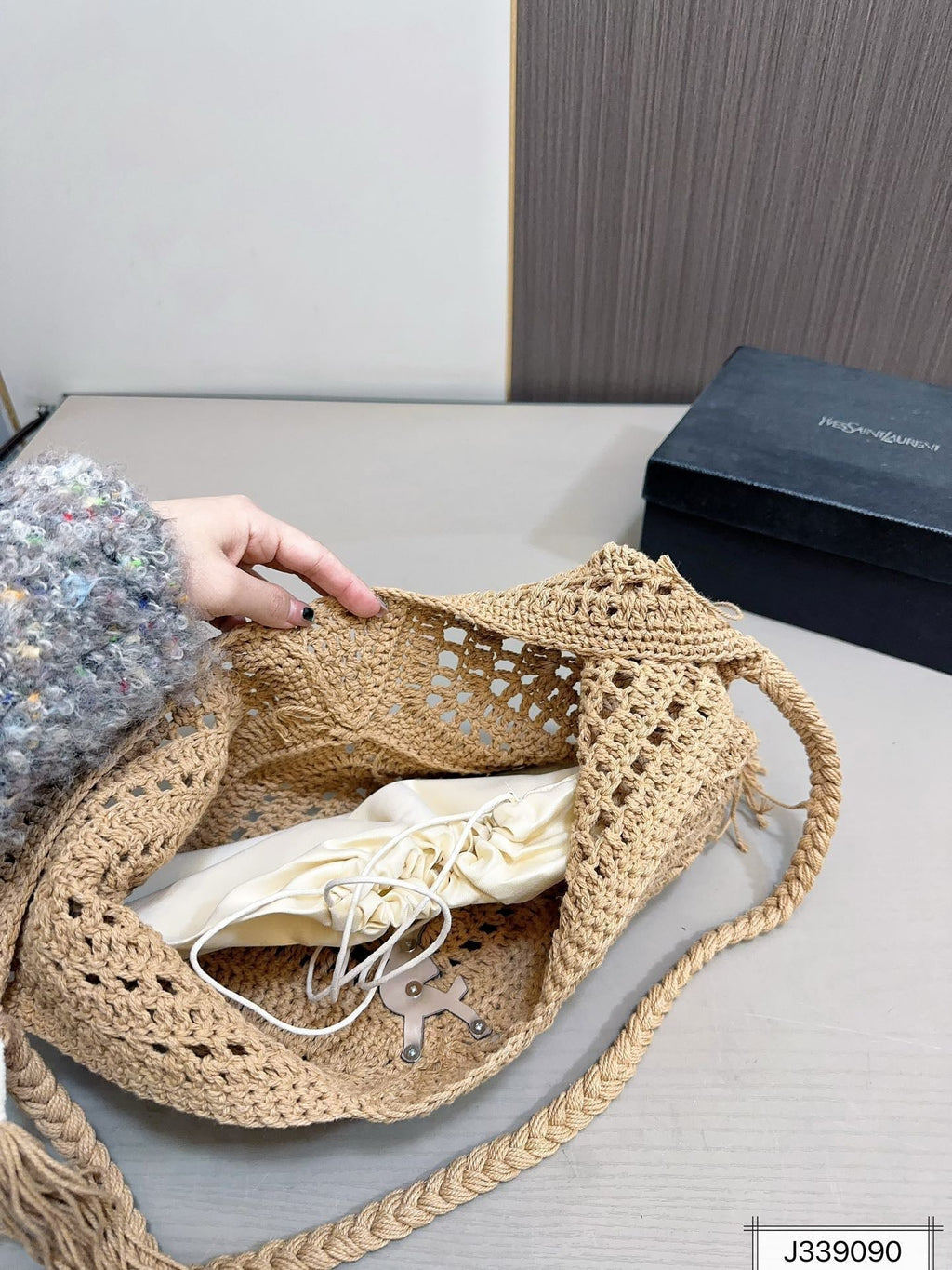saint-laurent-ysl-raffia-tote-bag-beach-casual-37x22cm Tote