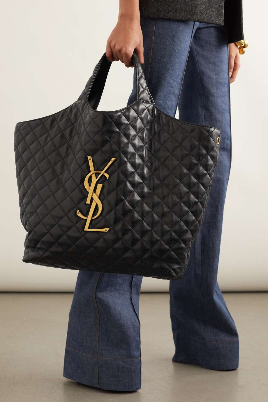 saint-laurent-icare-extra-large-embellished-quilted-leather-tote Tote