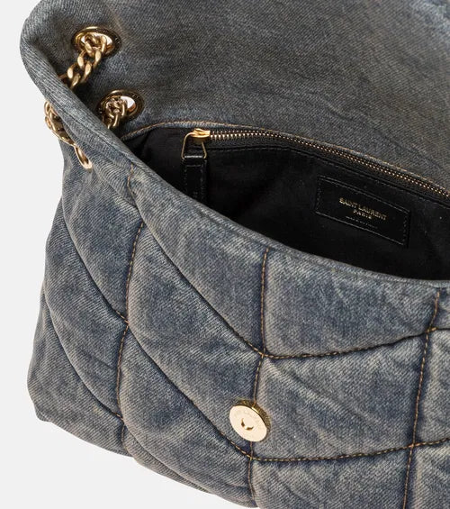 ysl-puffer-small-denim-shoulder-bag Shoulder