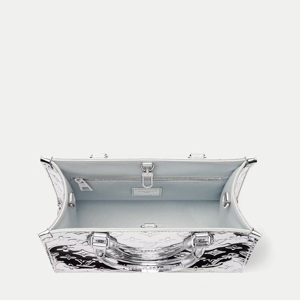 lv-onthego-pm-silver Tote
