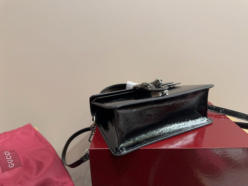 gucci-glossy-black-handbag-crossbody-24x17cm Crossbody