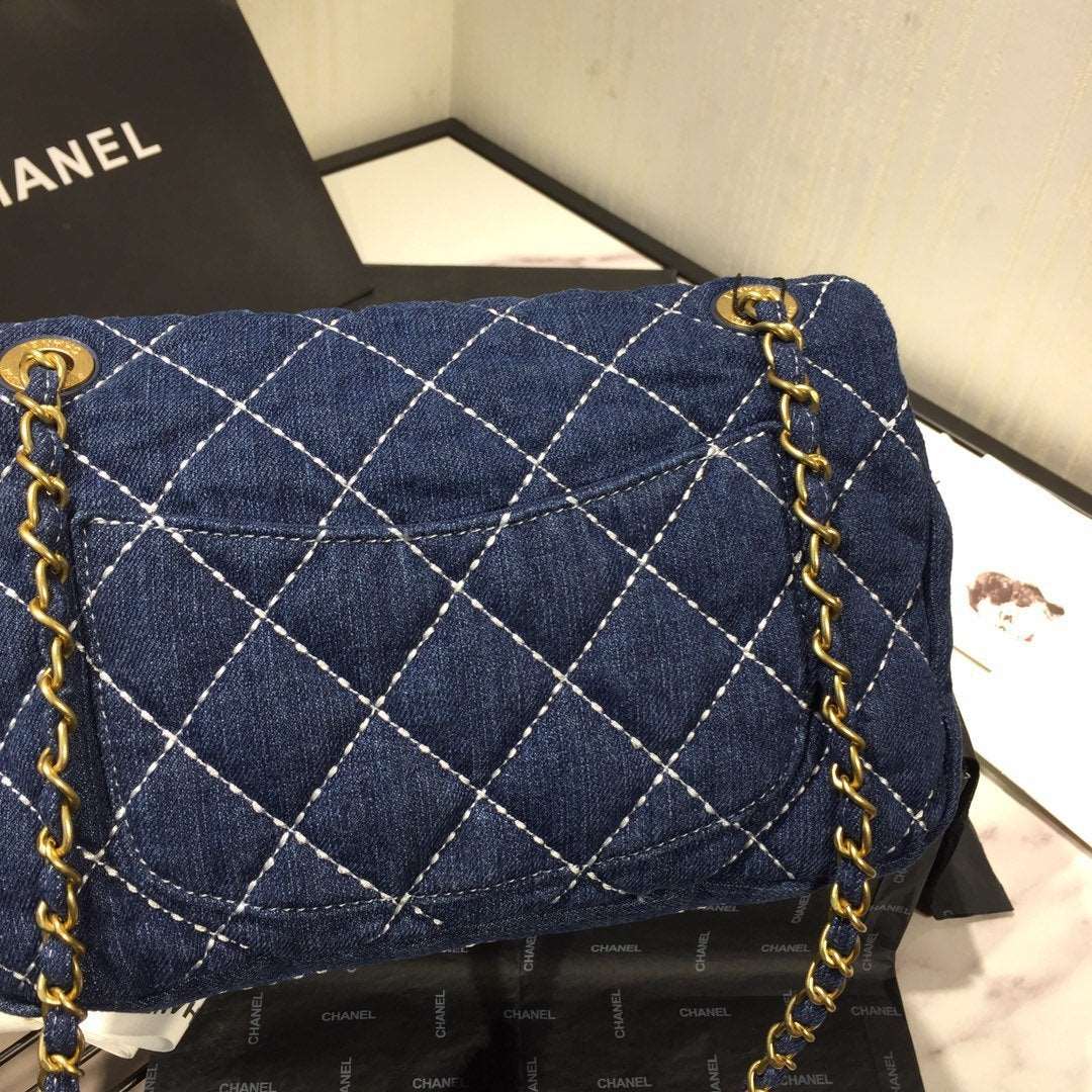 chanel-denim-quilted-flap-bag-copy Shoulder