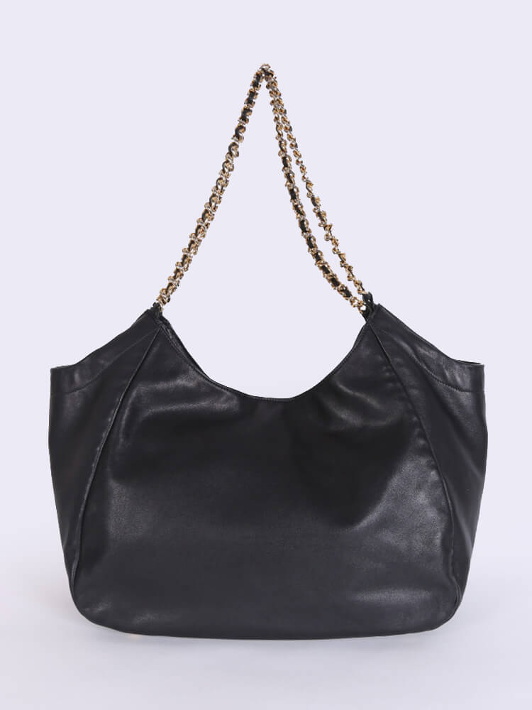 prada-vitello-soft-chain-handle-shoulder-bag-nero-48-x-33-x-20cm Shoulder