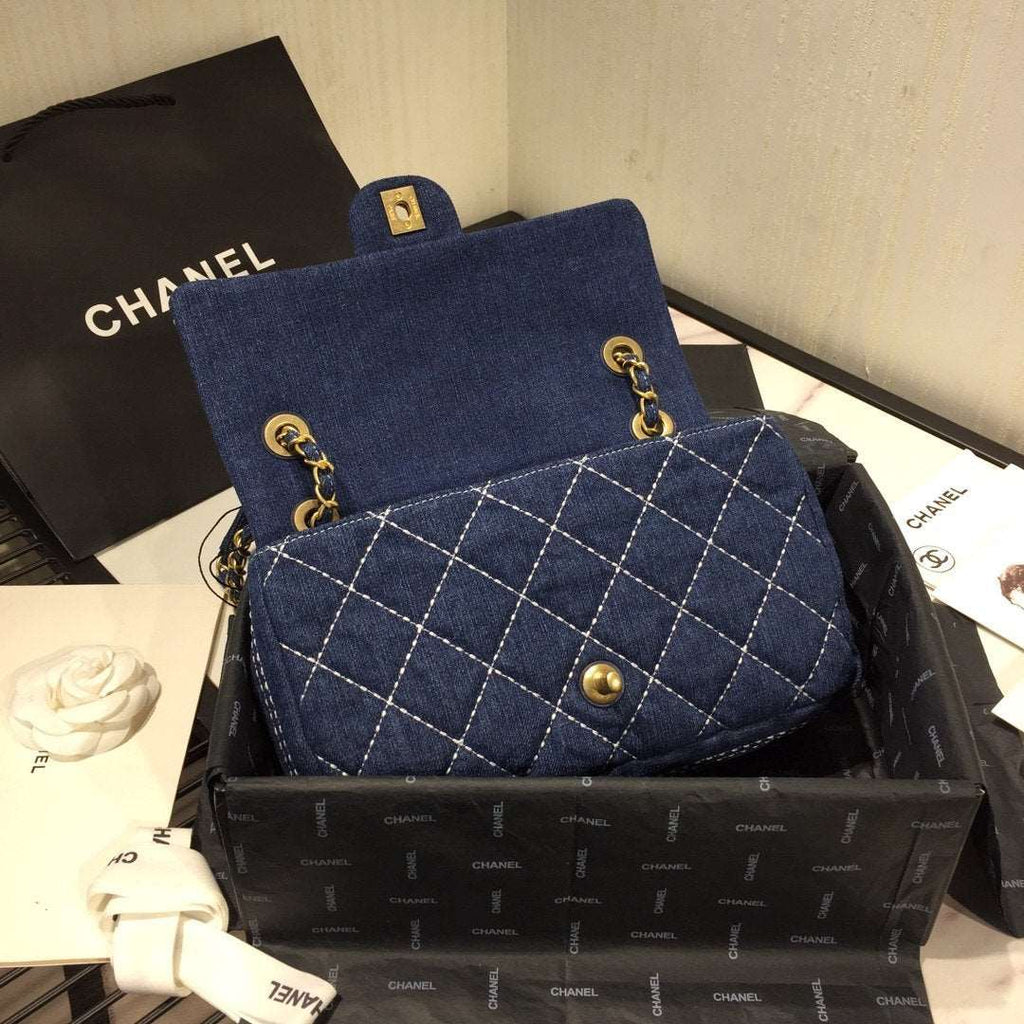 chanel-denim-quilted-flap-bag-copy Shoulder