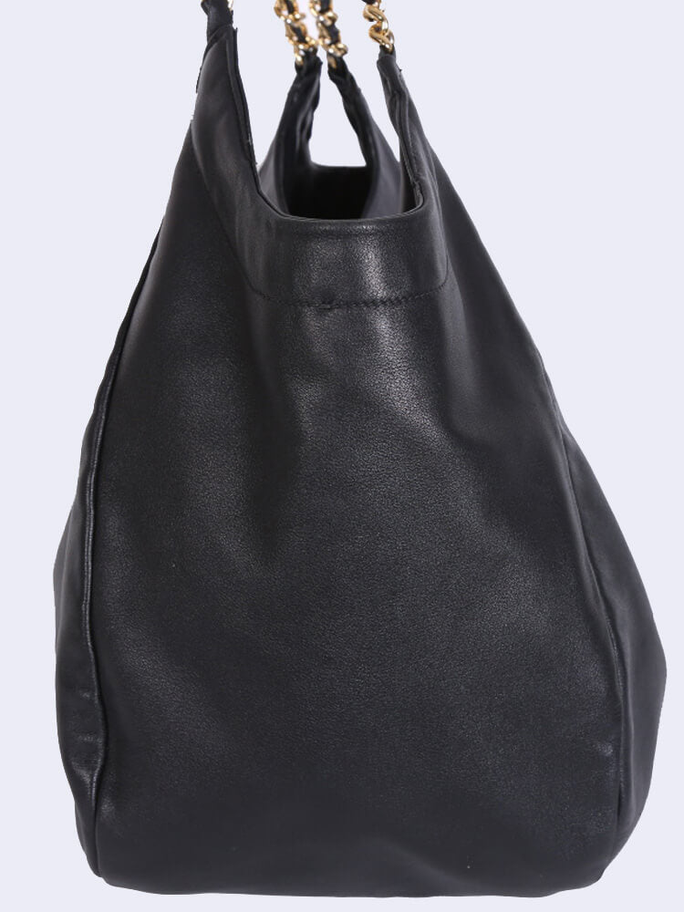 prada-vitello-soft-chain-handle-shoulder-bag-nero-48-x-33-x-20cm Shoulder