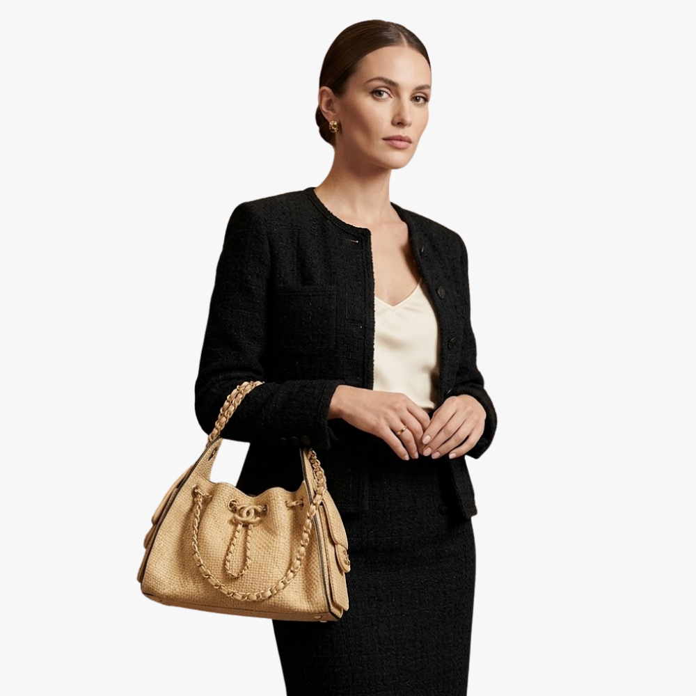 chanel-25-mini-handbag-braided-raffia-1 Shoulder