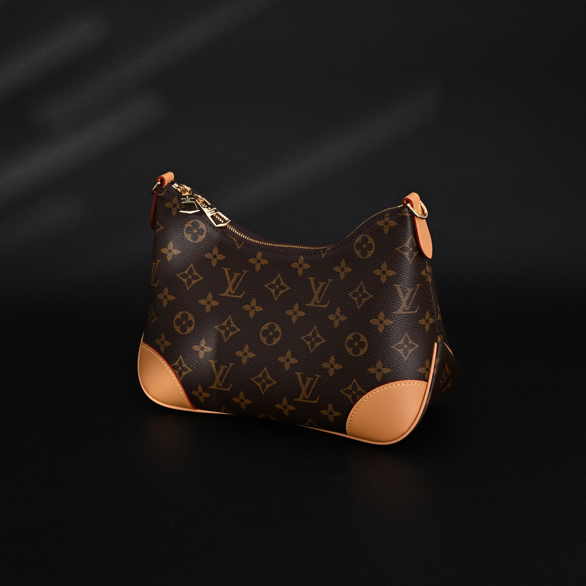 louis-vuitton-boulogne-monogram-canvas-shoulder-bag-classic-brown-with-vachetta-leather-trim-m45832 Shoulder
