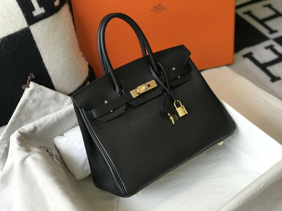 hermes-handle-bag-30cm-black Handle