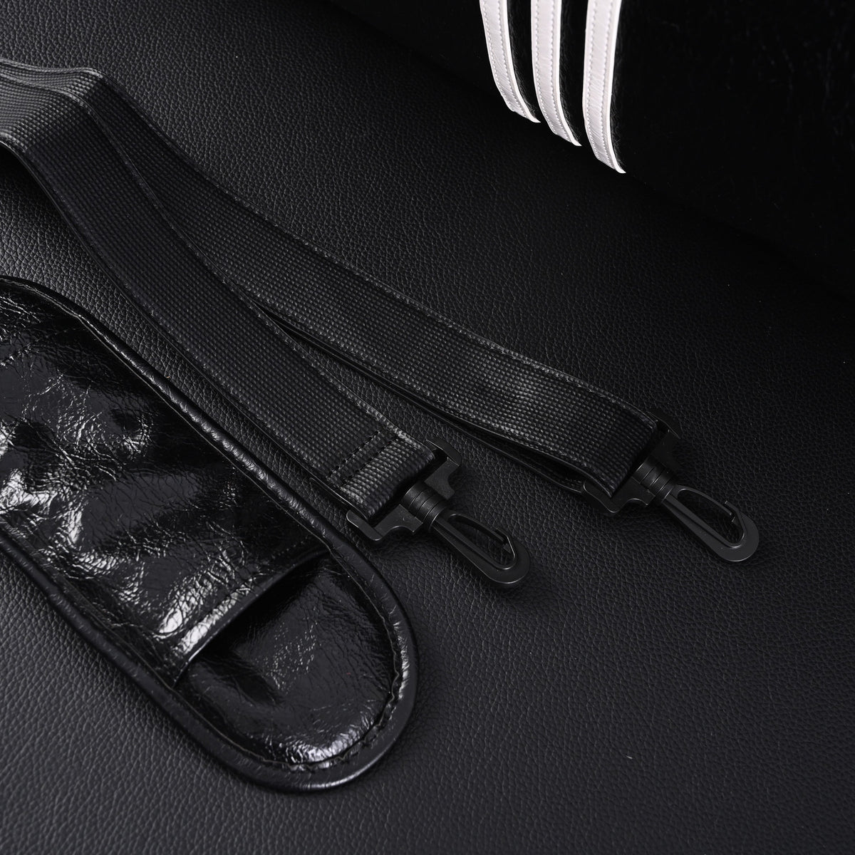 balenciaga-x-adidas-large-duffel-travel-bag-black-with-trefoil-logo-and-triple-stripes Handle