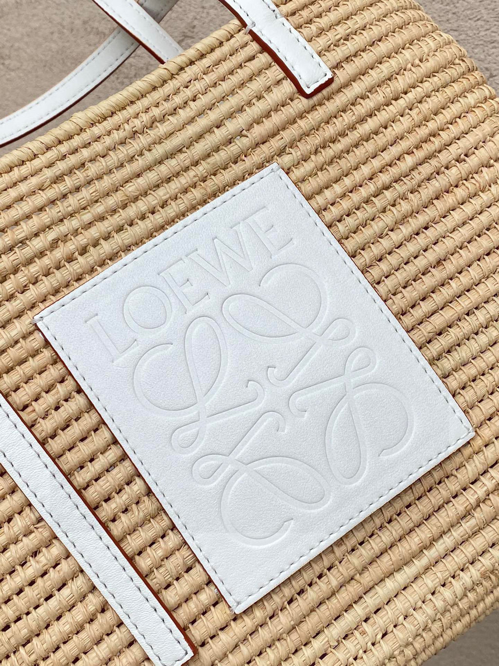 loewe-small-square-basket-bag-in-raffia-and-calfskin-naturalwhite Shoulder