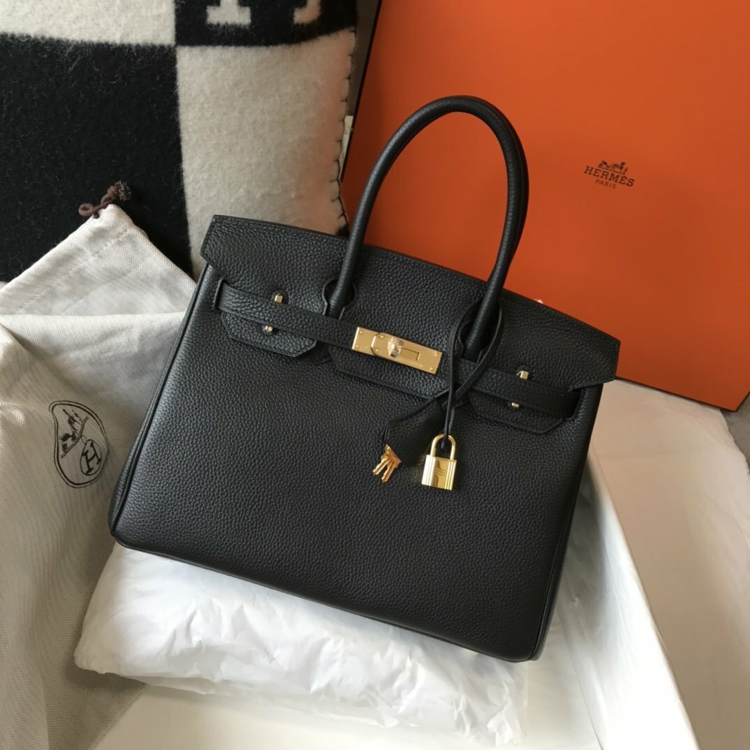hermes-handle-bag-30cm-black Handle