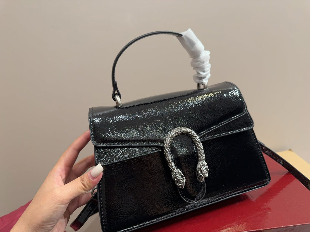 gucci-glossy-black-handbag-crossbody-24x17cm Crossbody