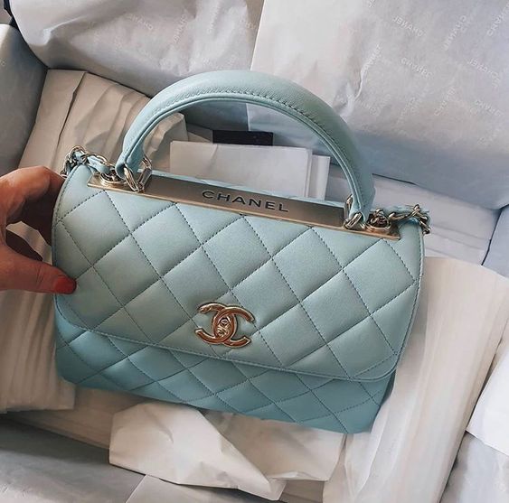 chanel-trendy-cc-flap-bags-blue Handle