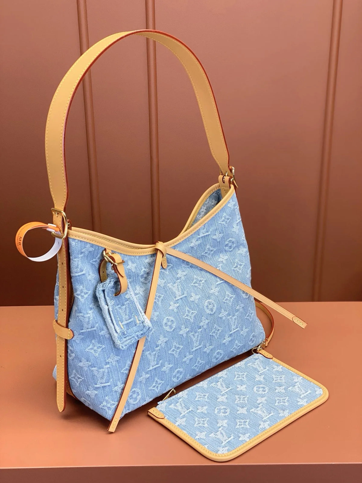 lv-carryall-denim-bag Shoulder