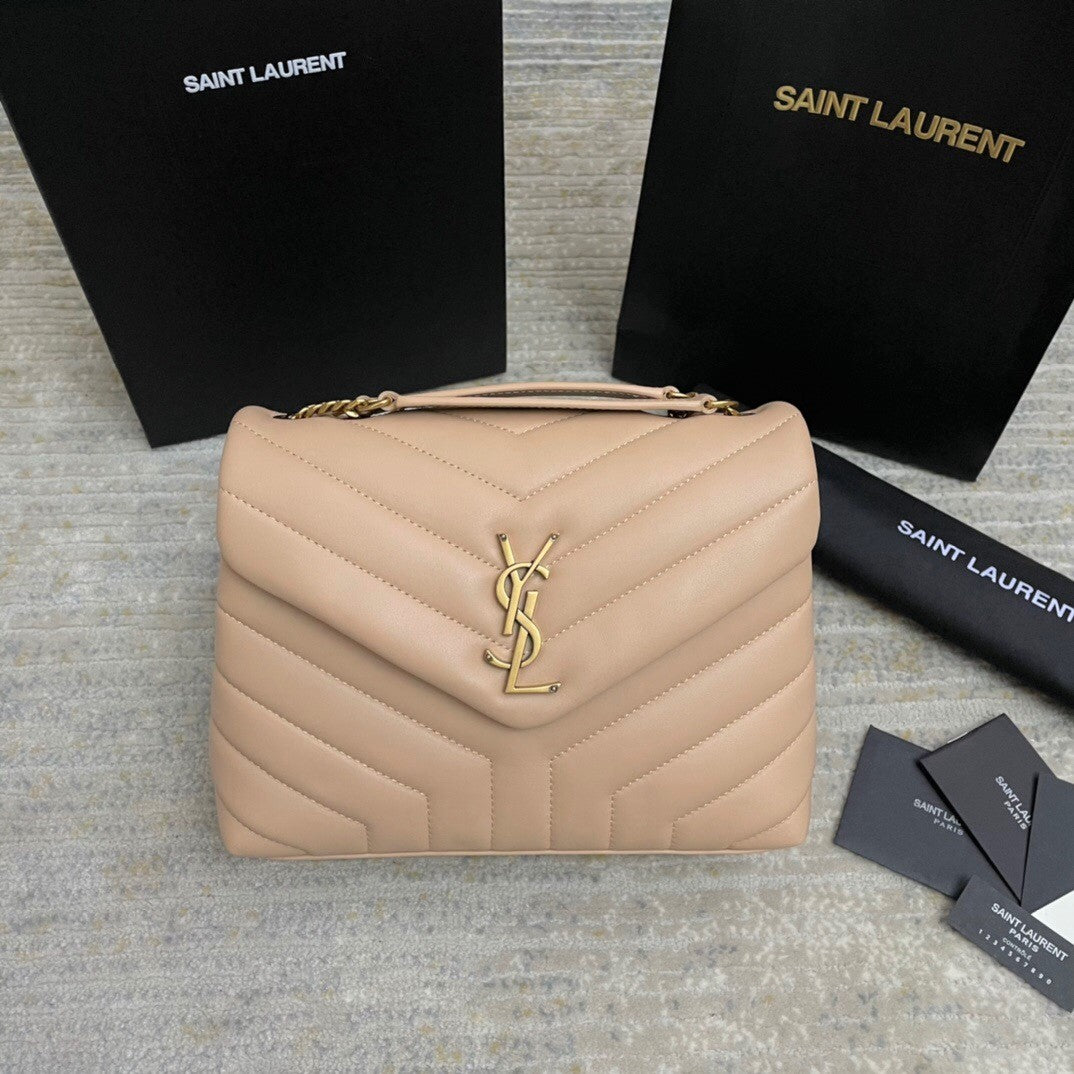 ysl-small-loulou-23-beige-leather-gold-23x17x9cm Crossbody