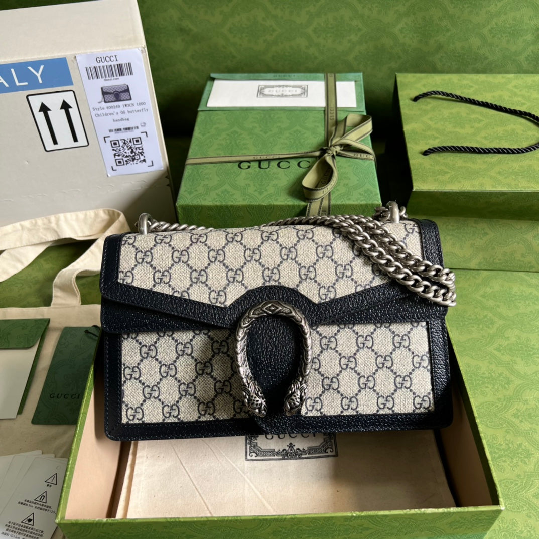 gucci-dionysus-gg-supreme-beige-and-blue-28x18x9cm Crossbody