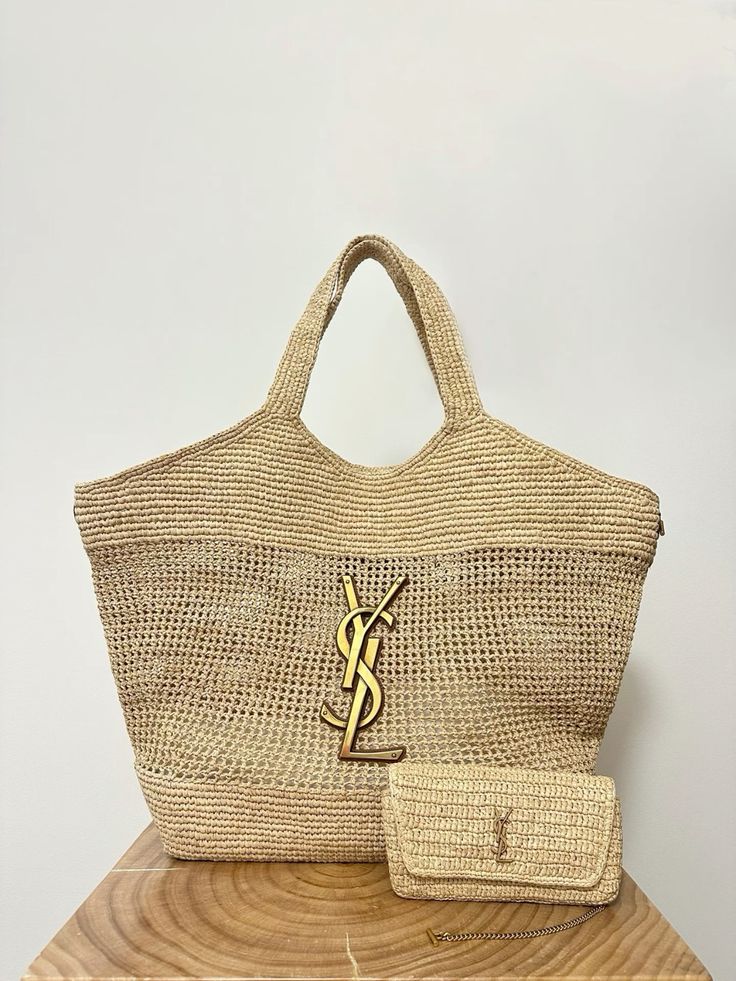 saint-laurent-ysl-raffia-icare-tote-bag Tote