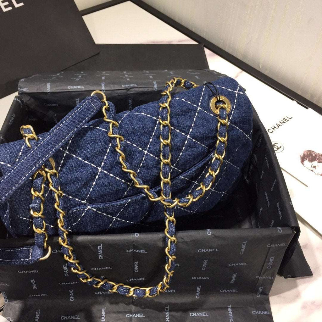 chanel-denim-quilted-flap-bag-copy Shoulder