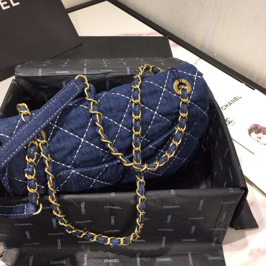 chanel-denim-quilted-flap-bag-copy Shoulder