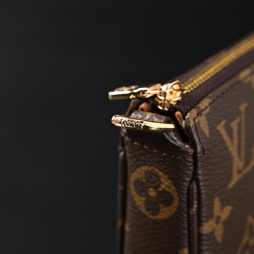louis-vuitton-pochette-accessoires-monogram-canvas-clutch-bag-brown-with-gold-chain-m82766 Crossbody