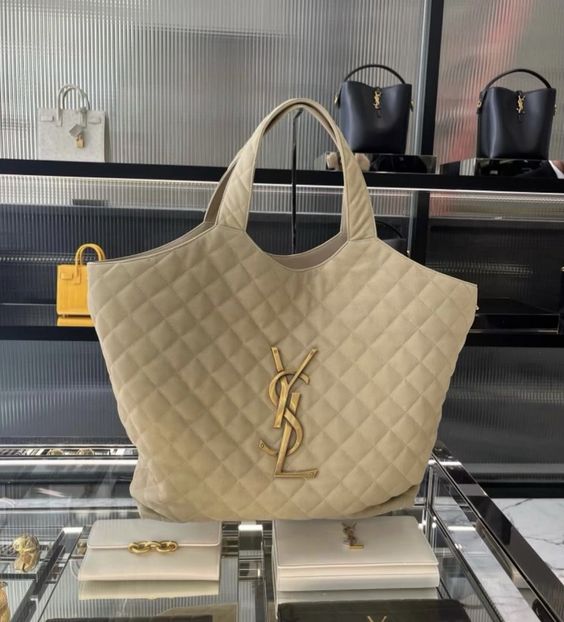 saint-laurent-icare-extra-large-embellished-quilted-leather-tote-handbag Tote