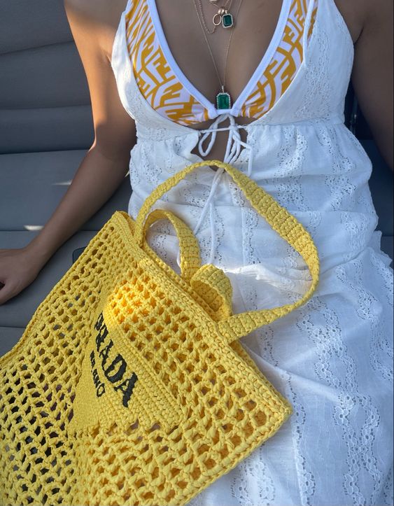 prada-womens-natural-crochet-tote-bag-yellow Tote