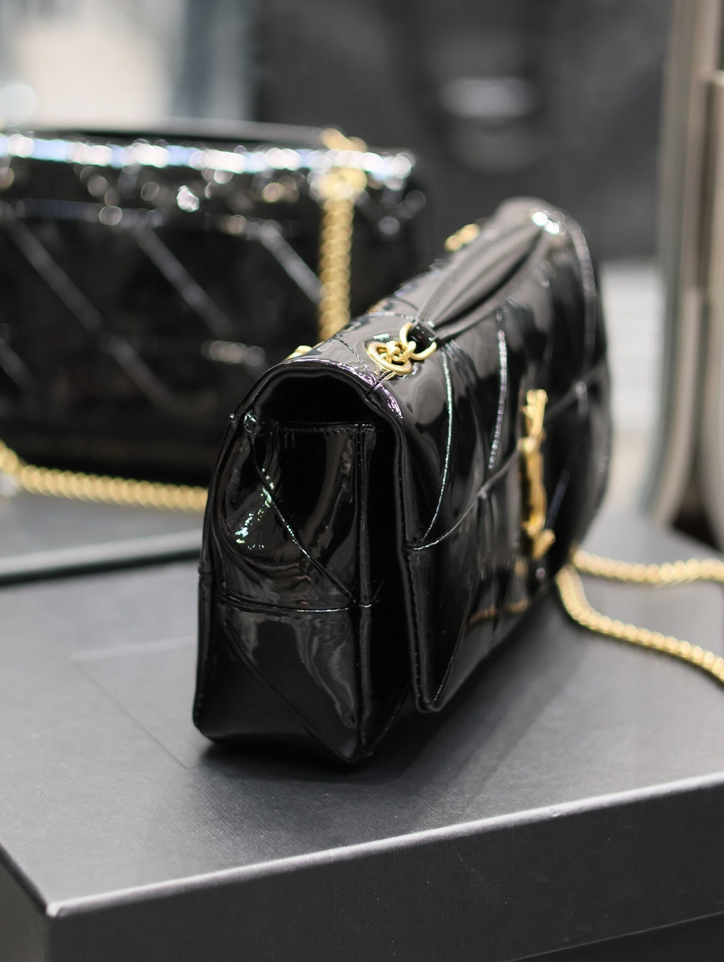 ysl-jaime-patent-black-bag-25x15x7-5cm Crossbody