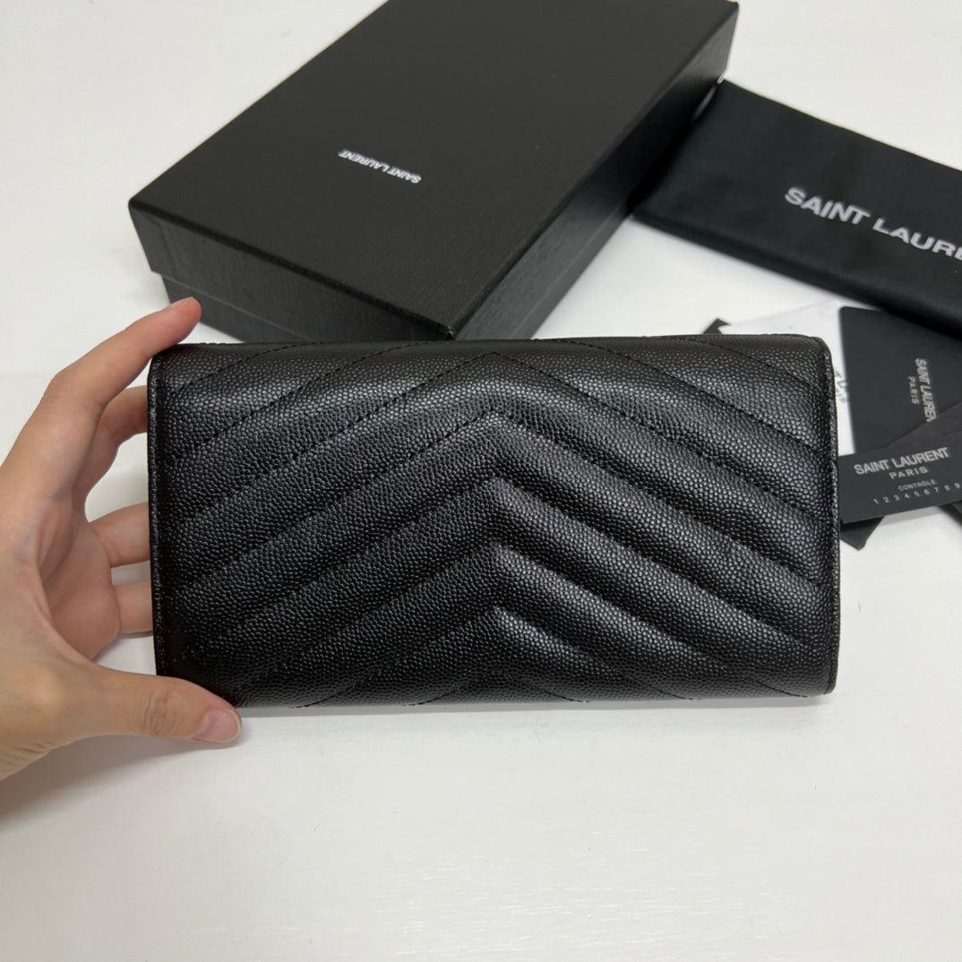 ysl-long-wallet-black-leather-black-tone-10767-19cm ohter