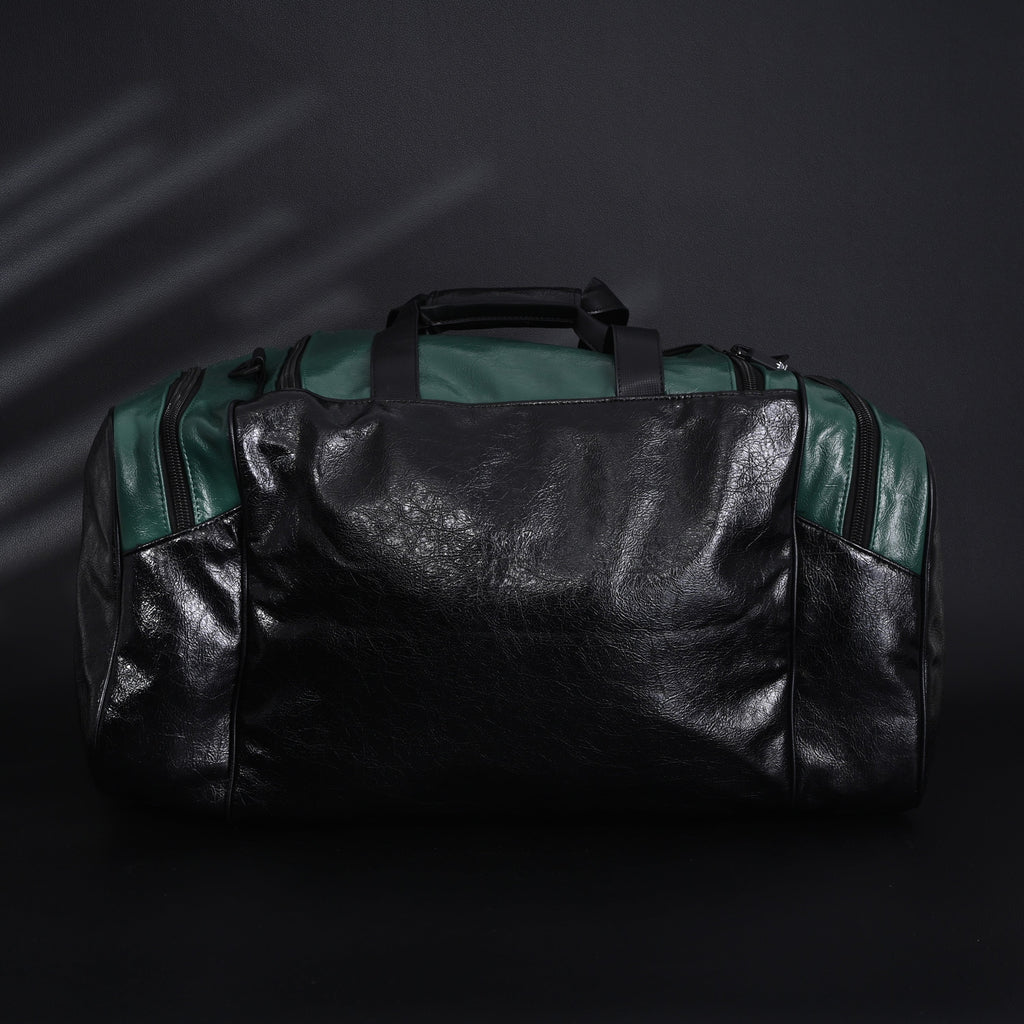 balenciaga-x-adidas-large-duffel-travel-bag-black-green-with-trefoil-logo-and-triple-stripes Handle