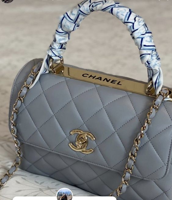 chanel-trendy-cc-flap-bags-blue Handle