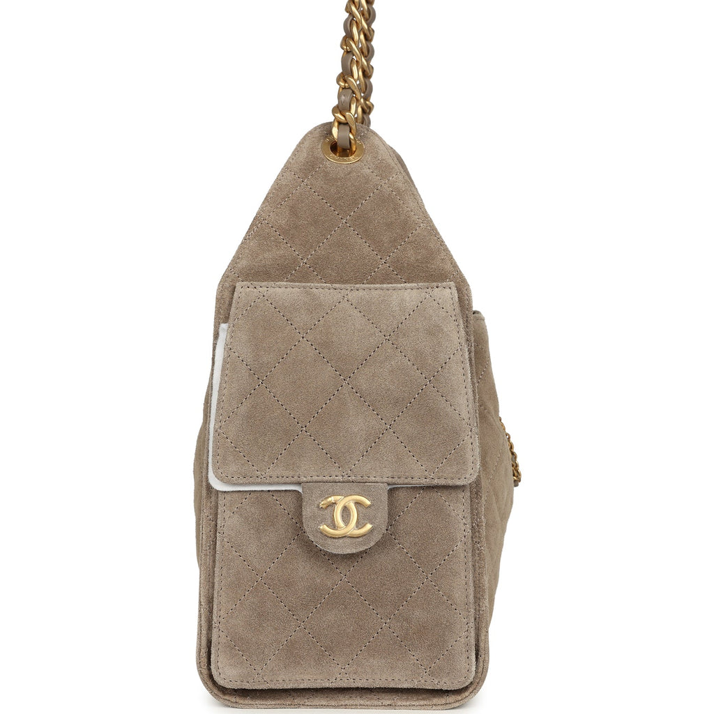 chanel-small-25-hobo-grey-suede Shoulder