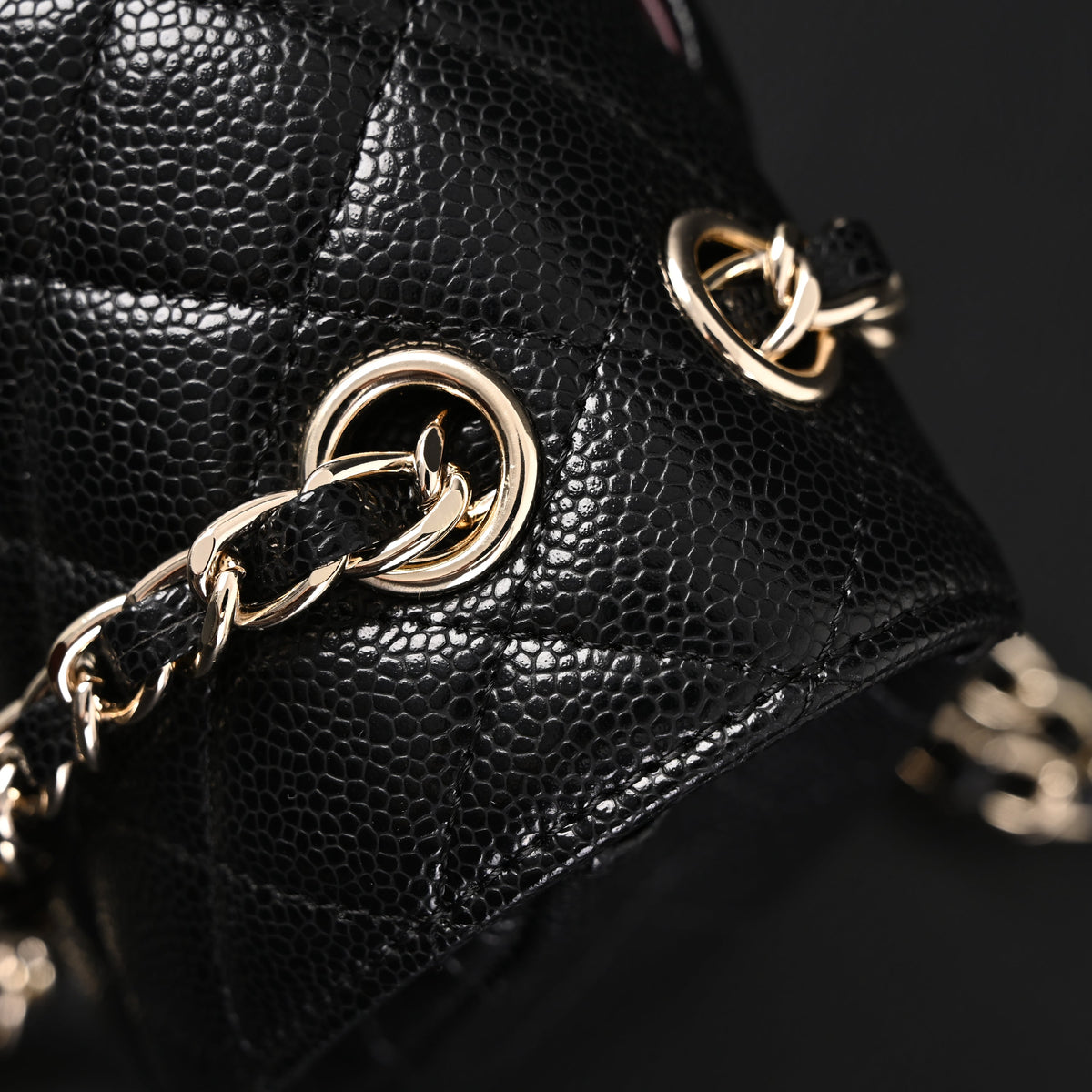 chanel-classic-flap-bag-black-quilted-caviar-leather-with-gold-tone-hardware-1 Shoulder