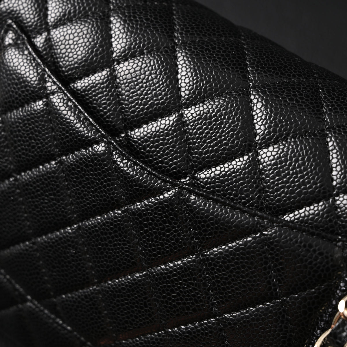 chanel-classic-flap-bag-black-quilted-caviar-leather-with-gold-tone-hardware-1 Shoulder