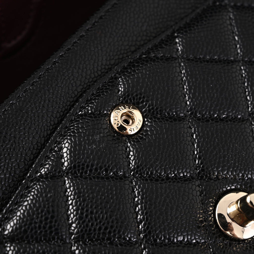 chanel-classic-flap-bag-black-quilted-caviar-leather-with-gold-tone-hardware-1 Shoulder