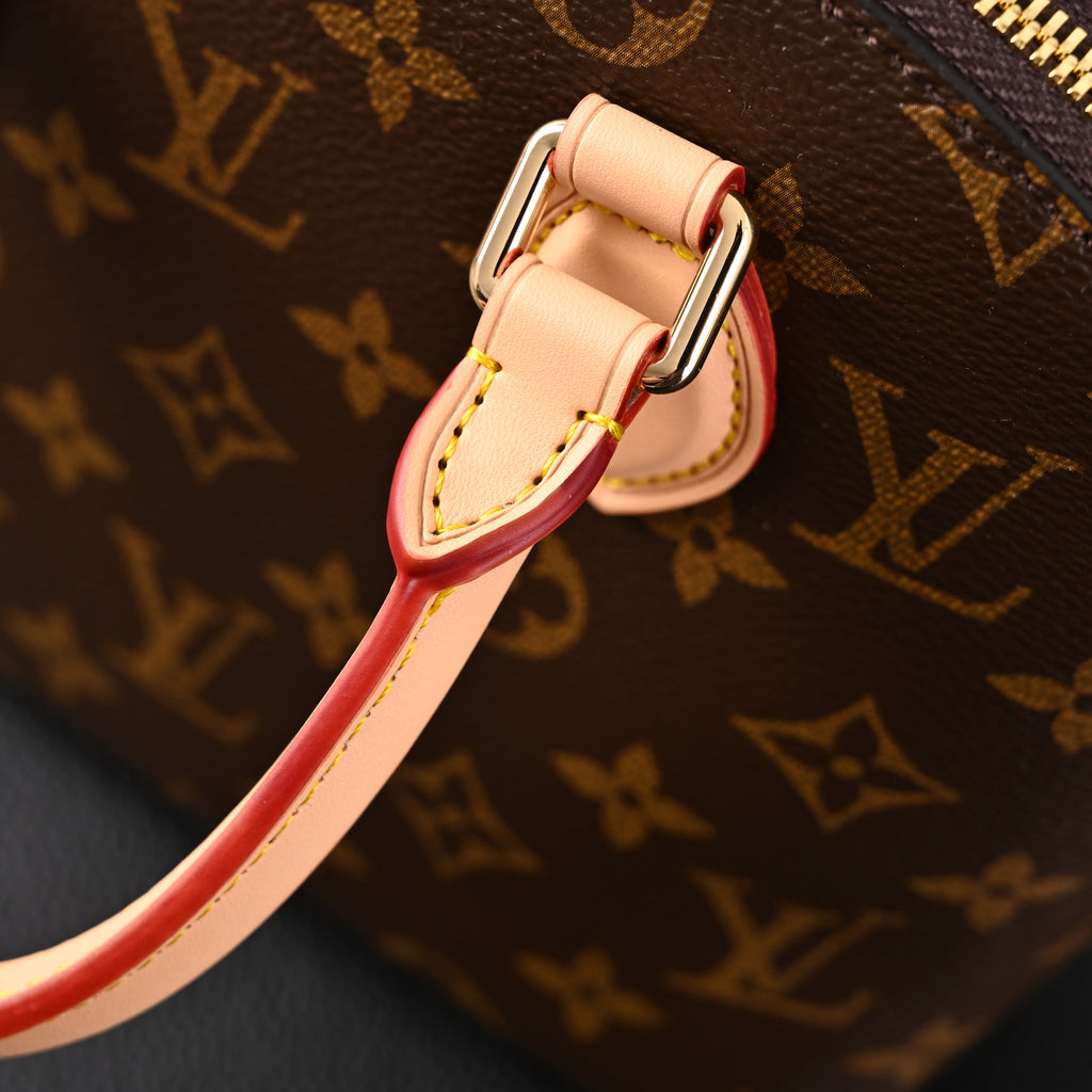 louis-vuitton-speedy-30-handbag-monogram-canvas-with-leather-trim Handle