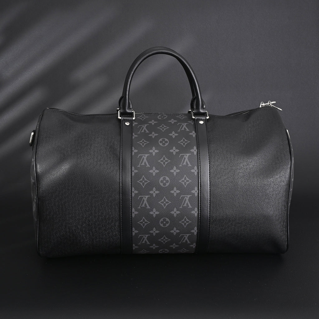 louis-vuitton-keepall-bandouliere-50-monogram-eclipse-canvas-travel-bag Handle