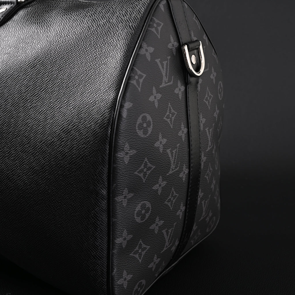 louis-vuitton-keepall-bandouliere-50-monogram-eclipse-canvas-travel-bag Handle