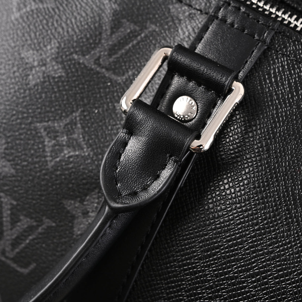 louis-vuitton-keepall-bandouliere-50-monogram-eclipse-canvas-travel-bag Handle